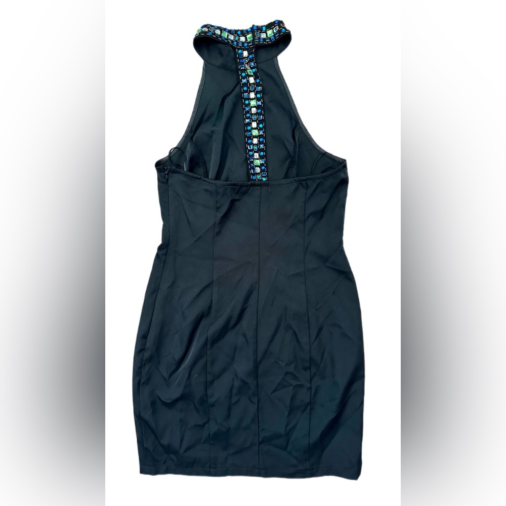 NWT! Jeweled T-Back Black Dress (Medium)